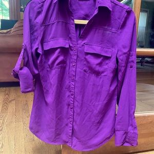 New York & Company blouse in purple.